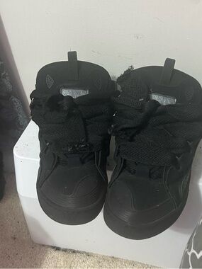 LANVIN Black Chunky Sneakers with Thick Herringbone Laces